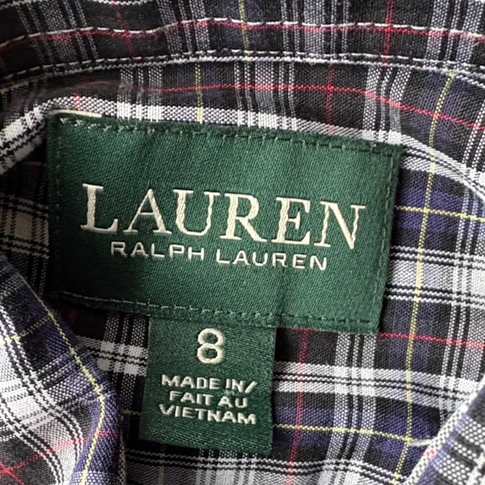 Ralph Lauren Boys Plaid Button-Down Shirt size 8